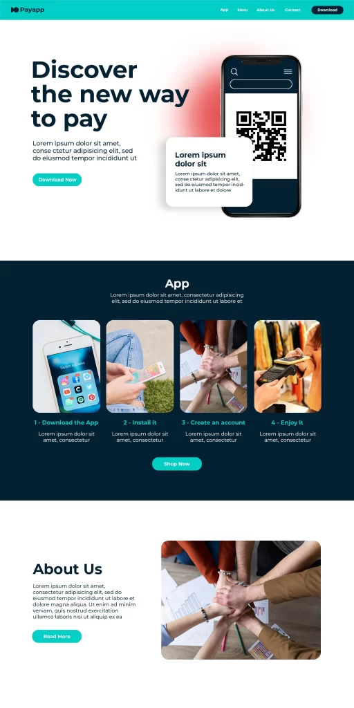landing page